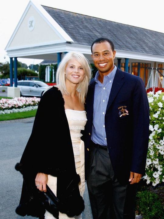 Tiger Woods z żoną Elin w 2006 roku