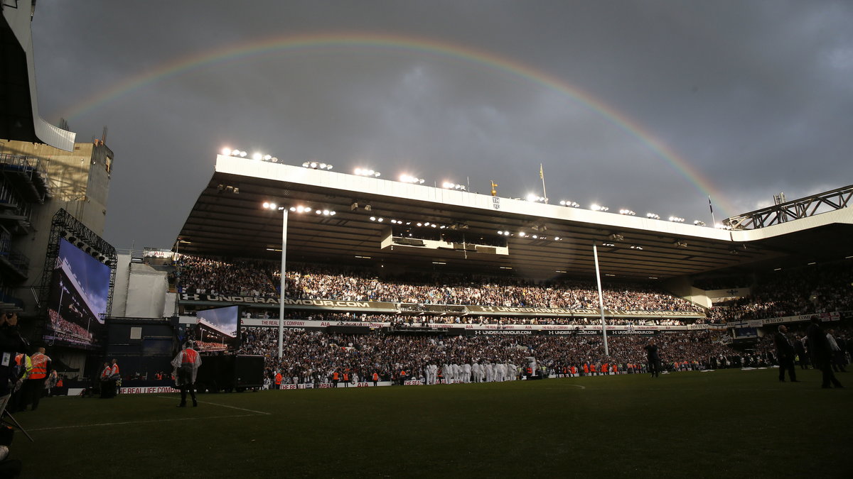 White Hart Lane podczas ostatniego meczu przed przebudową