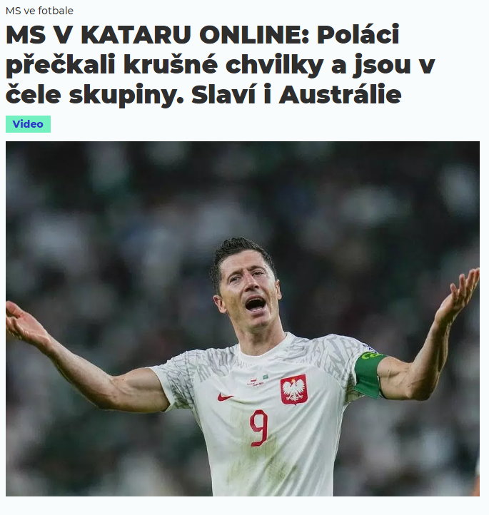 "Polacy przeczekali trudne chwile i są liderami grupy" — piszą dziennikarze sport.cz