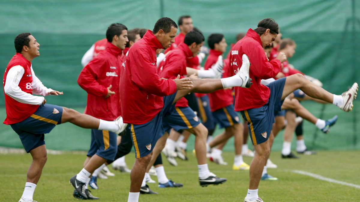 PIŁKA NOŻNA PUCHAR UEFA SEVILLA TRENING