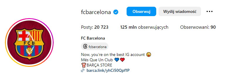 Instagram FC Barcelona
