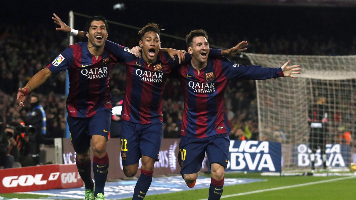 Luis Suarez, Neymar and Lionel Messi