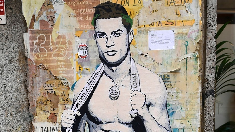 Mural przedstawiający Cristiano Ronaldo