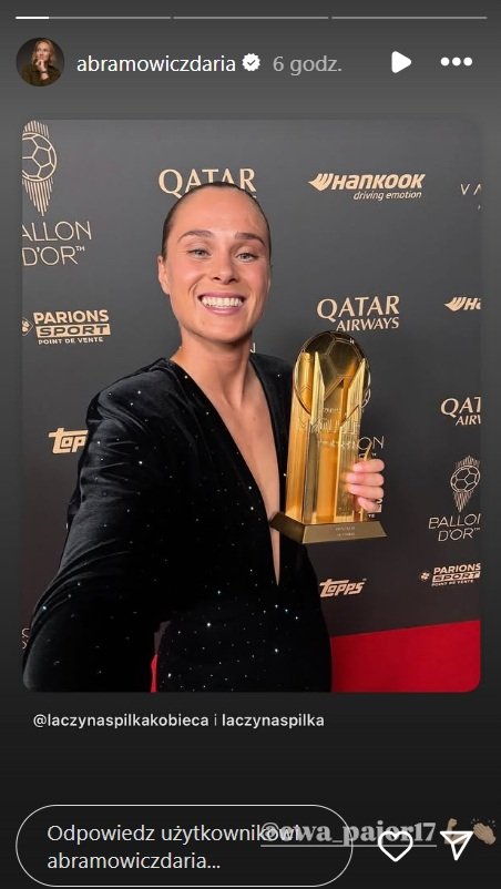 Daria Abramowicz na instastories