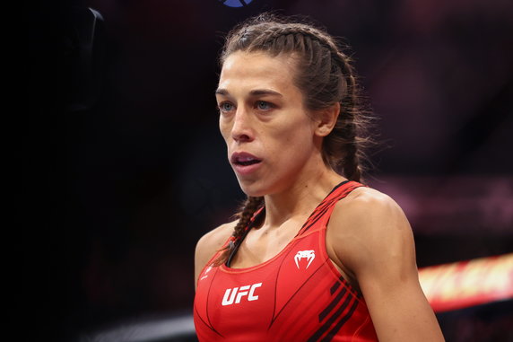 Joanna Jędrzejczyk po walce z Zhang Weili w 2022 r.