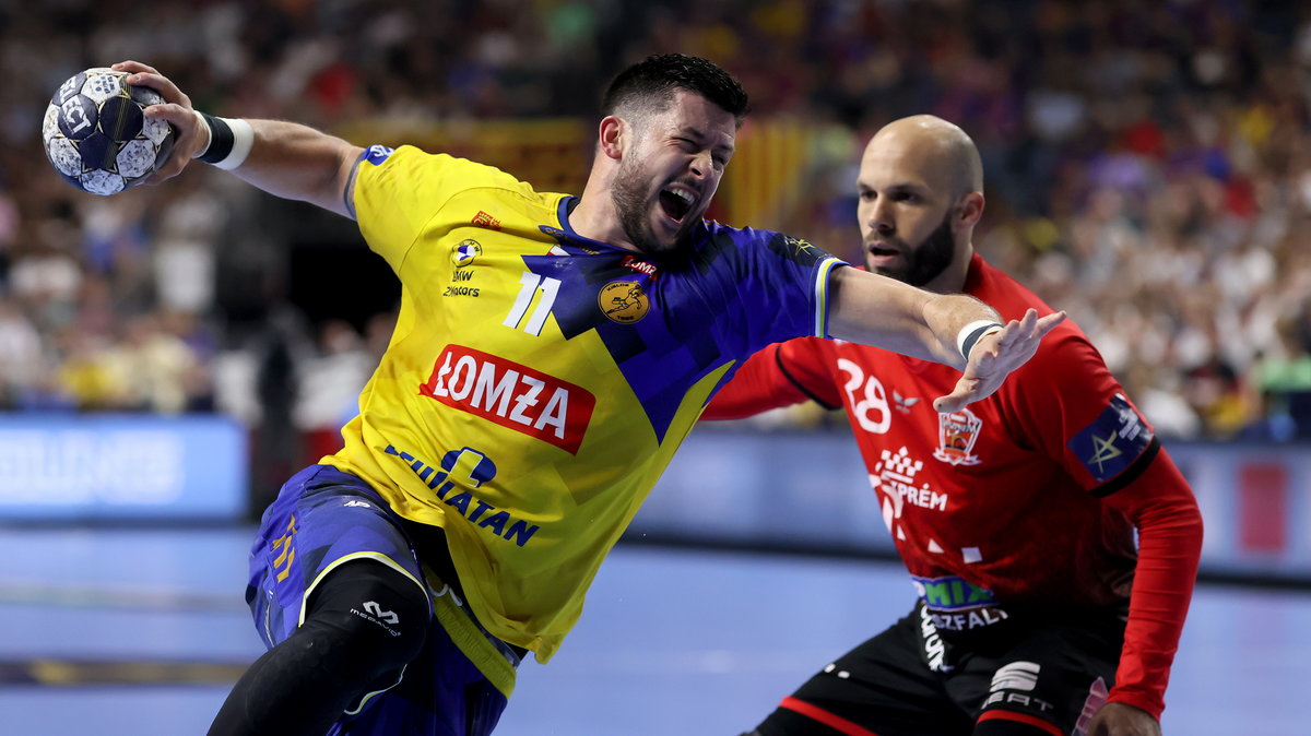 Nicolas Tournat w meczu Łomża Vive Kielce - Telekom Veszprem