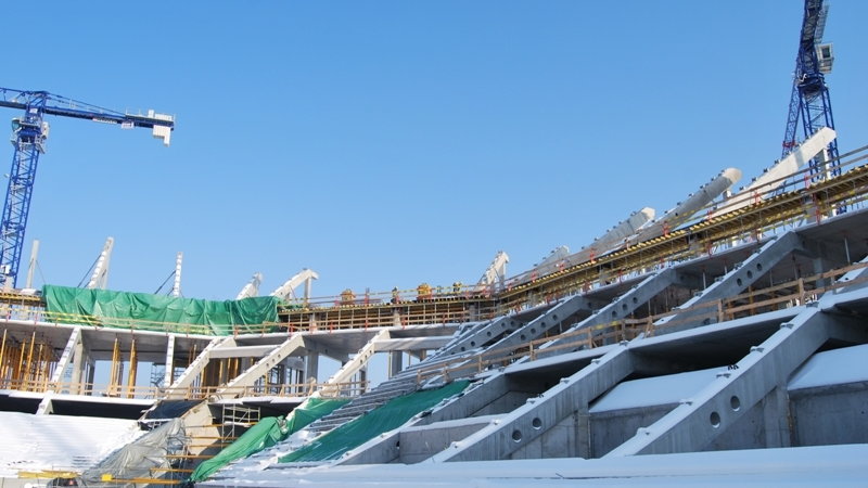 Budowa Stadionu na Euro 2012 w Gdańsku  (luty 2010)  (fot. Michał Kruszyński, BIEG)