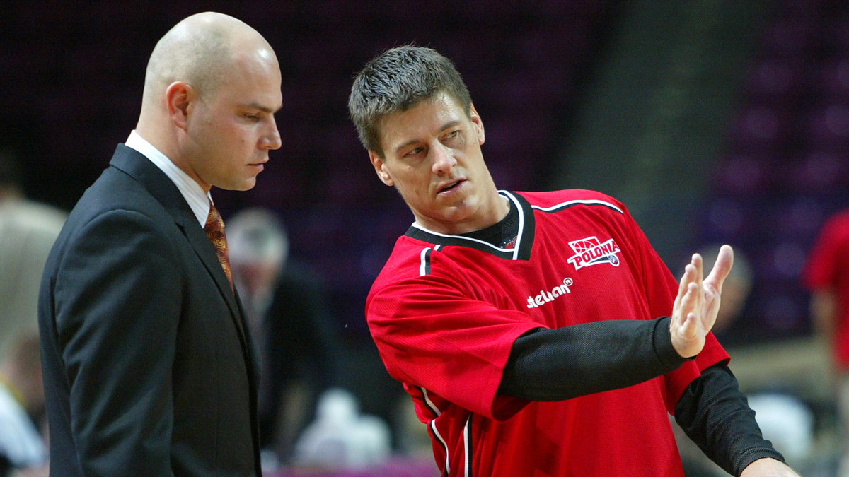 Eric Elliott i trener Wojciech Kamiński