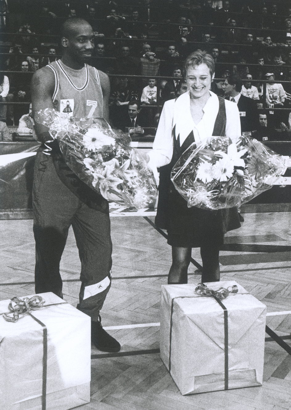 Tyrice Walker (Znicz Pruszków) i Katarzyna Dulnik (Polonia Warszawa)