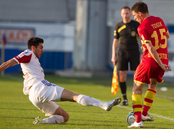 PIŁKA NOŻNA LIGA POLSKA GÓRNIK ZABRZE JAGIELLONIA (Przemysław Oziębała Jakub Tosik )