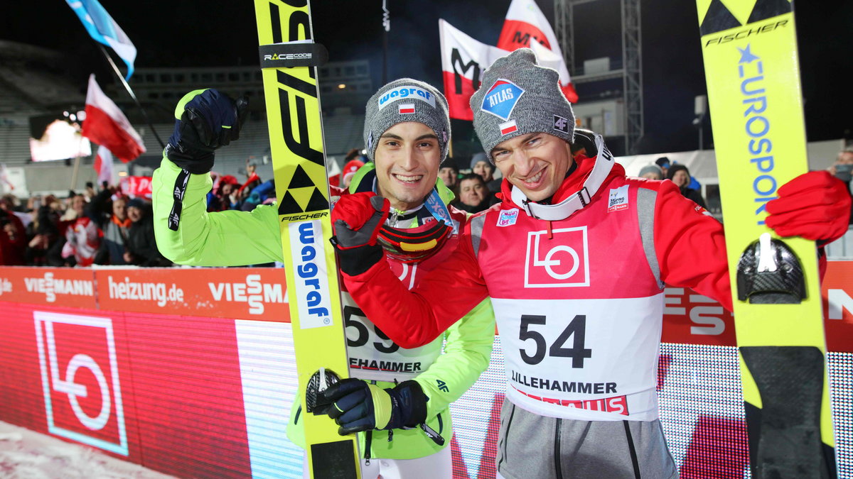 Kamil Stoch z Maciejem Kotem