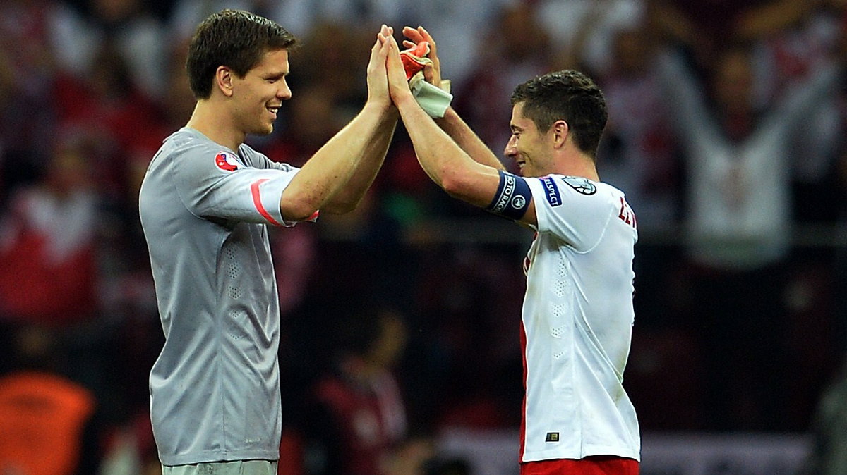 Wojciech Szczęsny i Robert Lewandowski