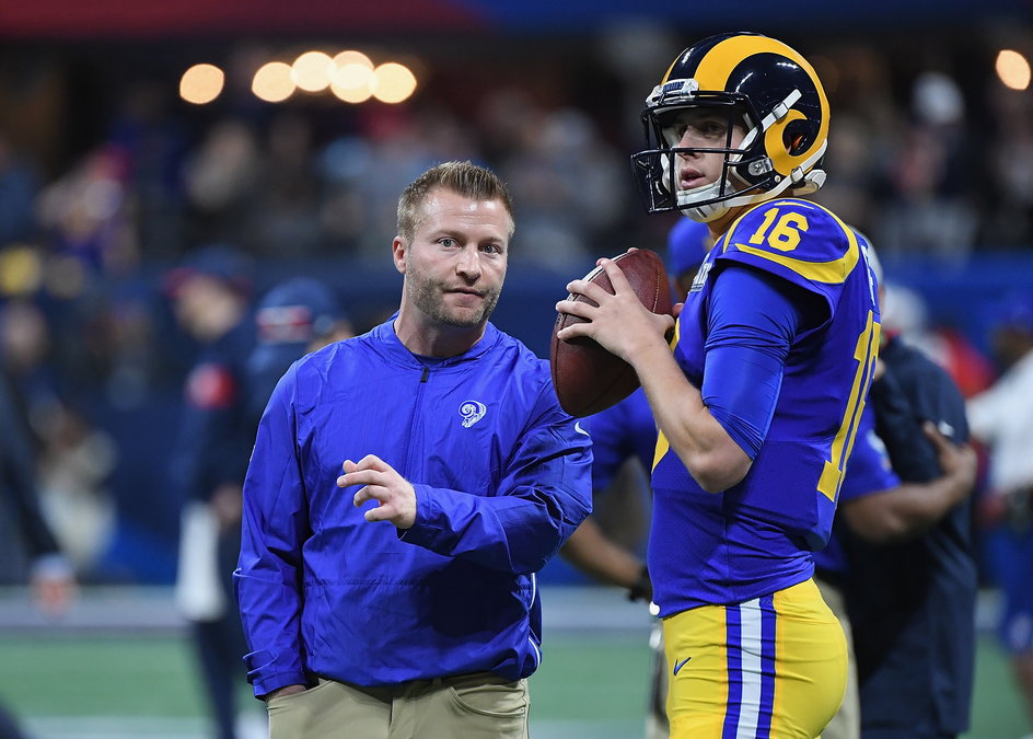 Sean McVay i Jared Goff musieli uznać wyższość Patriots