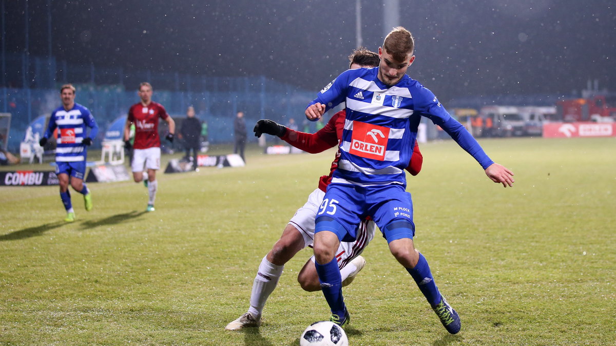 Patryk Stępiński (Wisła Płock) w meczu z Wisłą Kraków