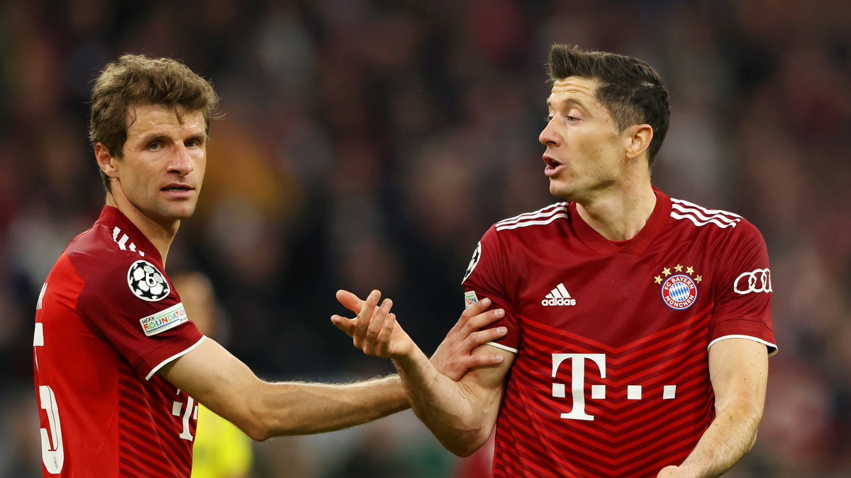 Robert Lewandowski podczas meczu Bayernu z Villarrealem