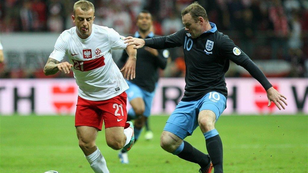 Polska - Anglia Grosicki i Rooney