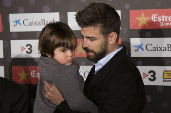 Gerard Pique z synem Milanem