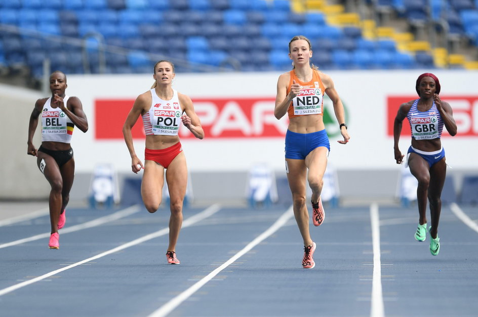 Femke Bol w biegu na 400 m w ramach Drużynowych Mistrzostw Europy pokonała Natalię Kaczmarek