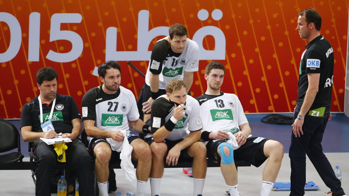 Reprezentacja Niemiec po przegranym meczu z Katarem