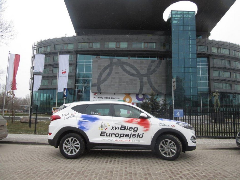 Hyundai Tucson jeździ po Polsce i promuje Bieg Europejski