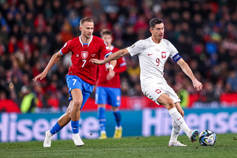 Robert Lewandowski w meczu przeciwko Czechom (24.03)