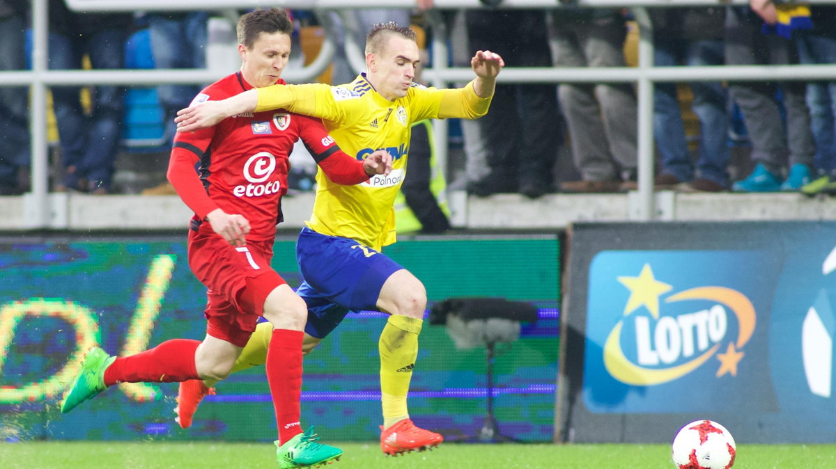 Pilka nozna. Ekstraklasa. Arka Gdynia - Piast Gliwice. 28.04.2017