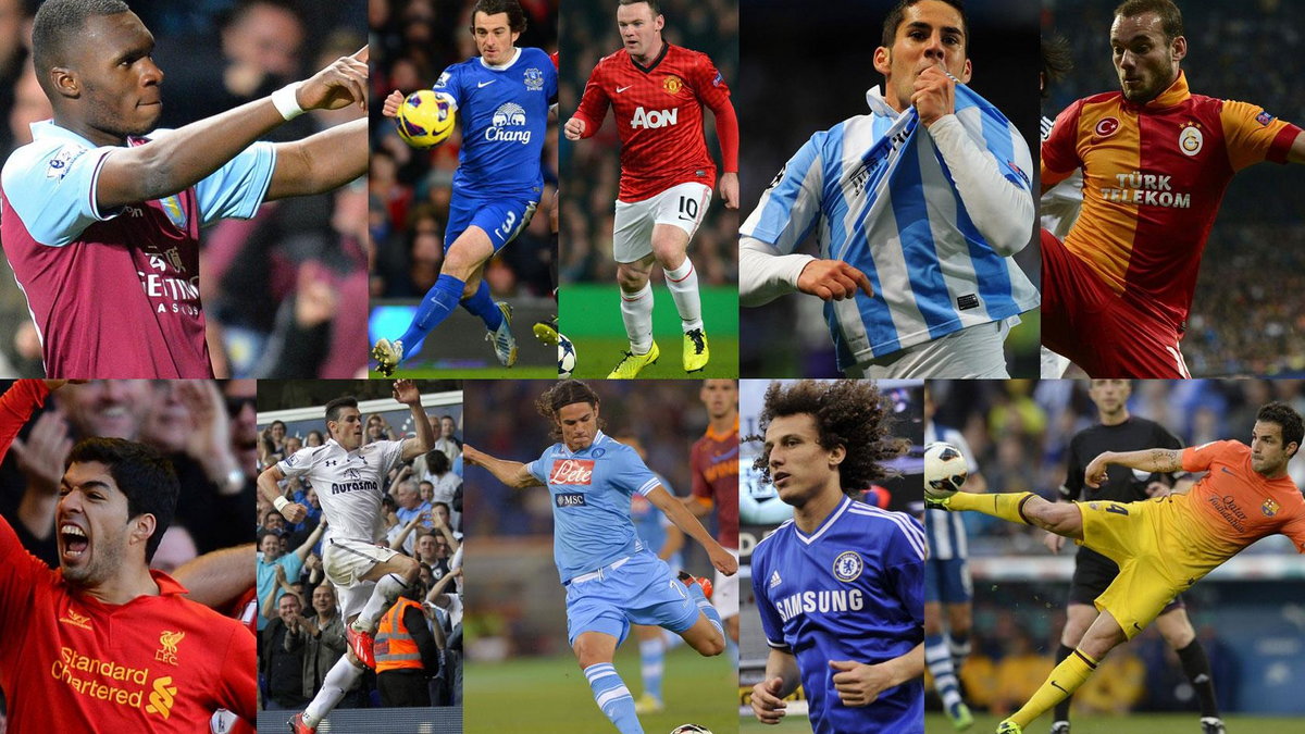 Benteke, Baines, Rooney, Isco, Sneider, Suarez, Bale, Cavani, David Luiz, Fabregas