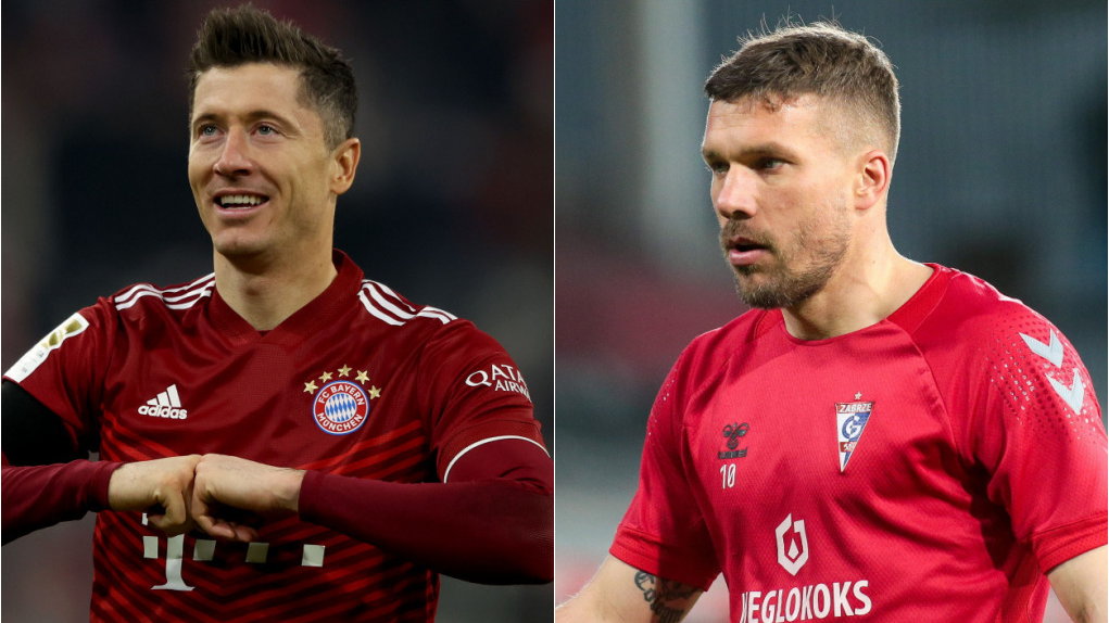 Robert Lewandowski (z lewej) i Lukas Podolski (PAP/ Zbigniew Meissner)