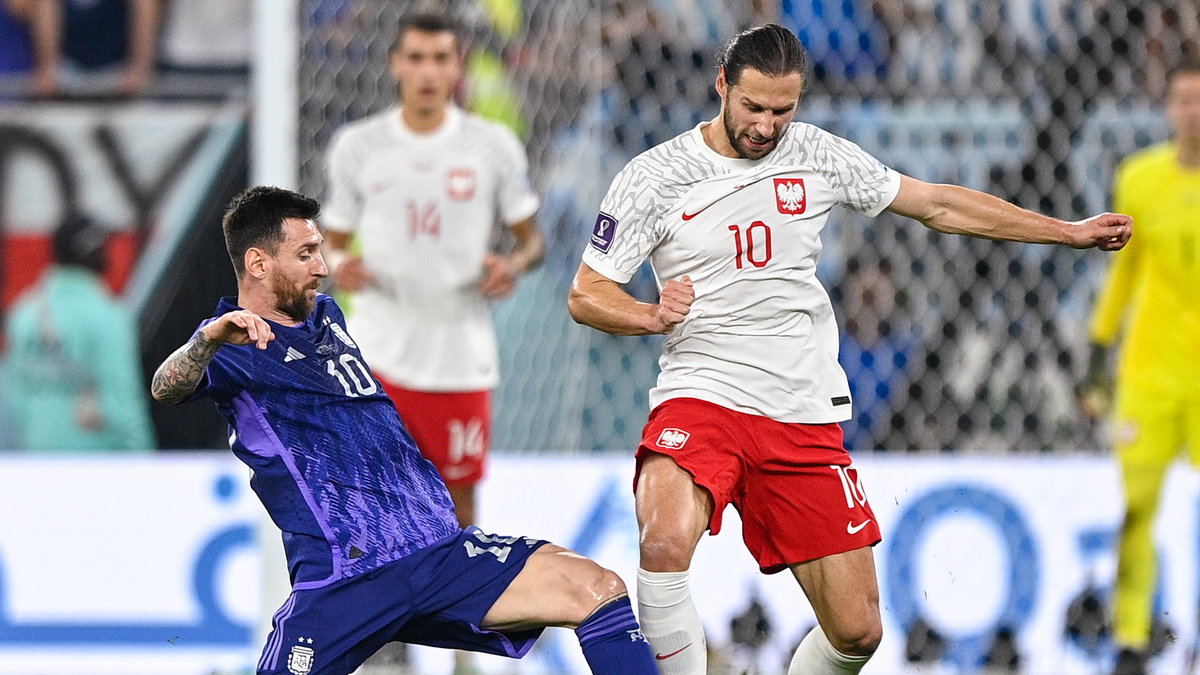 Grzegorz Krychowiak i Lionel Messi