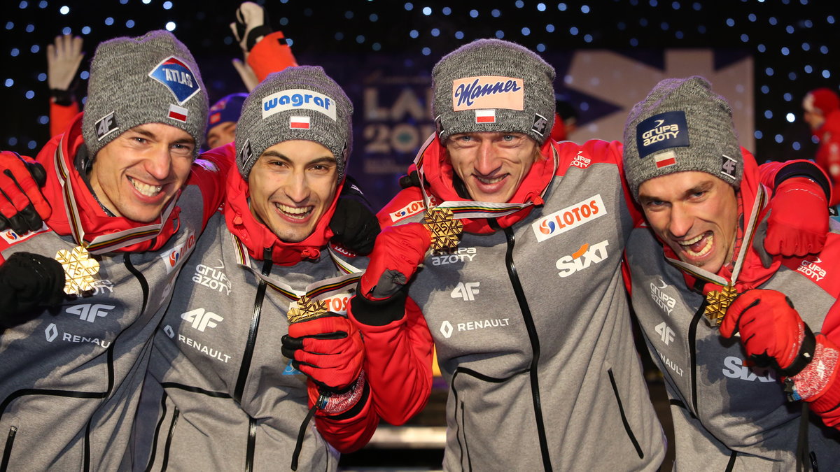 Od lewej: Kamil Stoch, Maciej Kot, Dawid Kubacki i Piotr Żyła