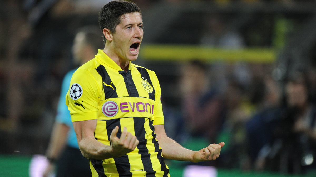 Robert Lewandowski w barwach Borussii Dortmund w 2012 r.