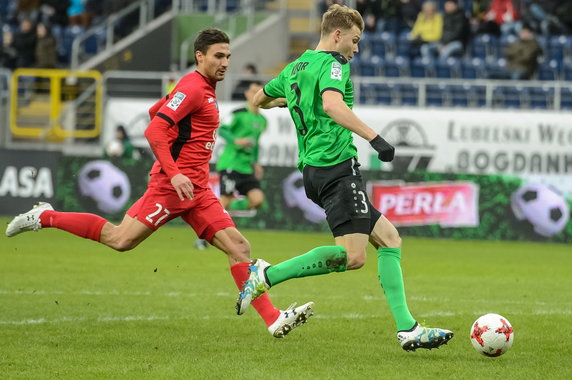 PIŁKA NOŻNA EKSTRAKLASA GÓRNIK ŁĘCZNA - PIAST GLIWICE (Michal Papadopulos i Aleksander Komor)