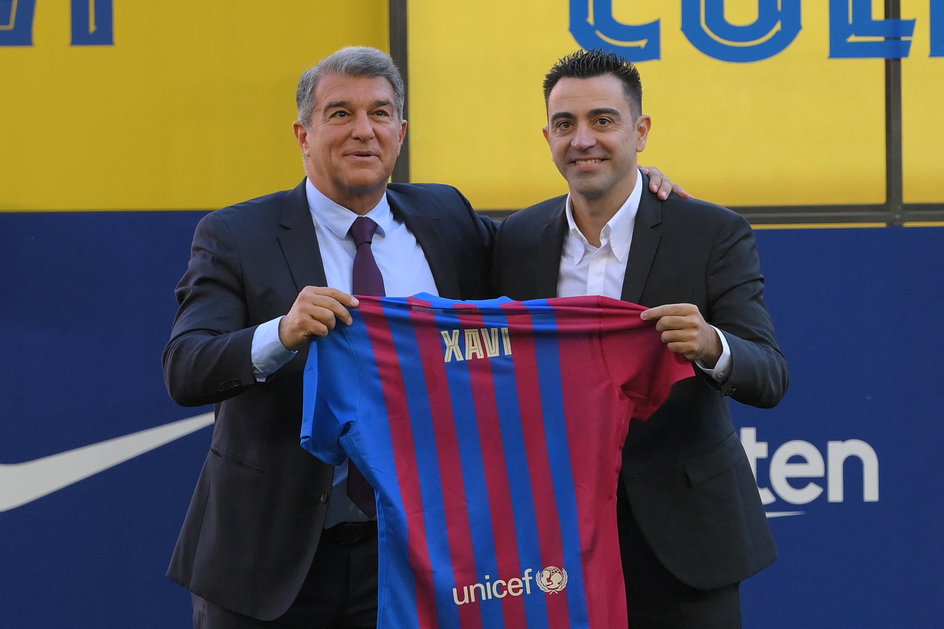 Joan Laporta i Xavi Hernandez