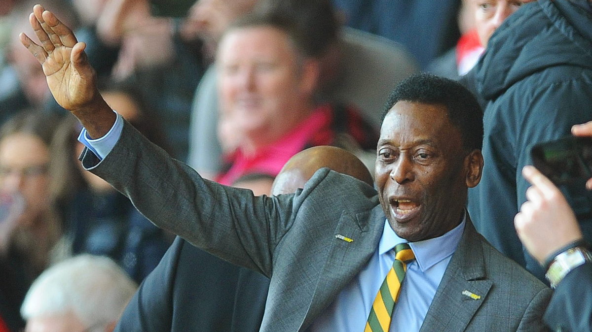 Pele na meczu Liverpool FC - Manchester United