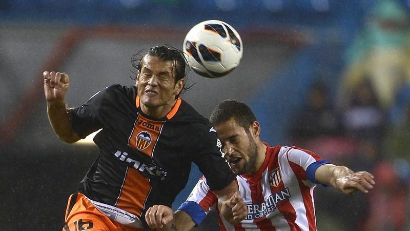 Nelson Valdez w meczu Atletico - Valencia 