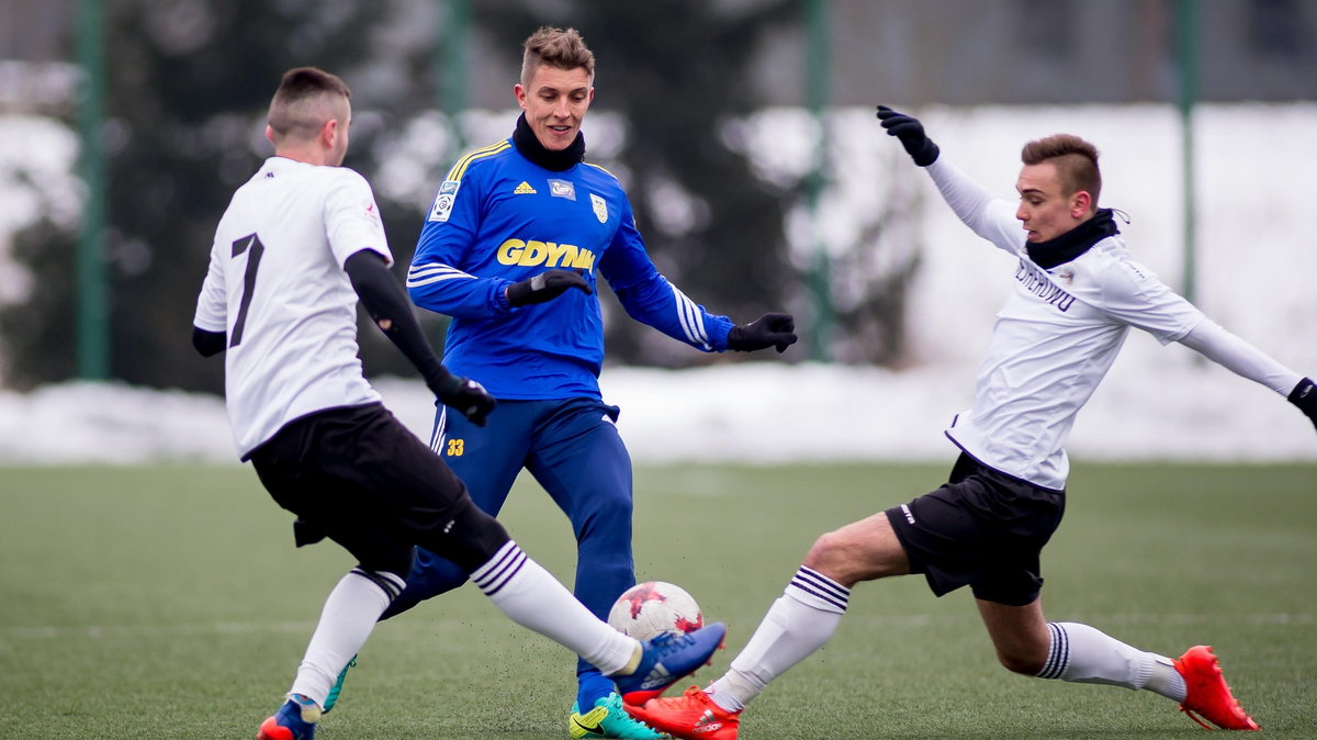 Pilka nozna. Ekstraklasa. Arka Gdynia - Gryf Wejherowo. 12.02.2017