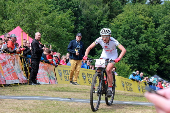 Maja Włoszczkowska podczas MTB w Jeleniej Górze