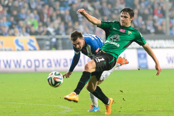 PIŁKA NOŻNA EKSTRAKLASA LECH POZNAŃ GÓRNIK ŁĘCZNA (Hubert Wołąkiewicz Fedor Cernych )