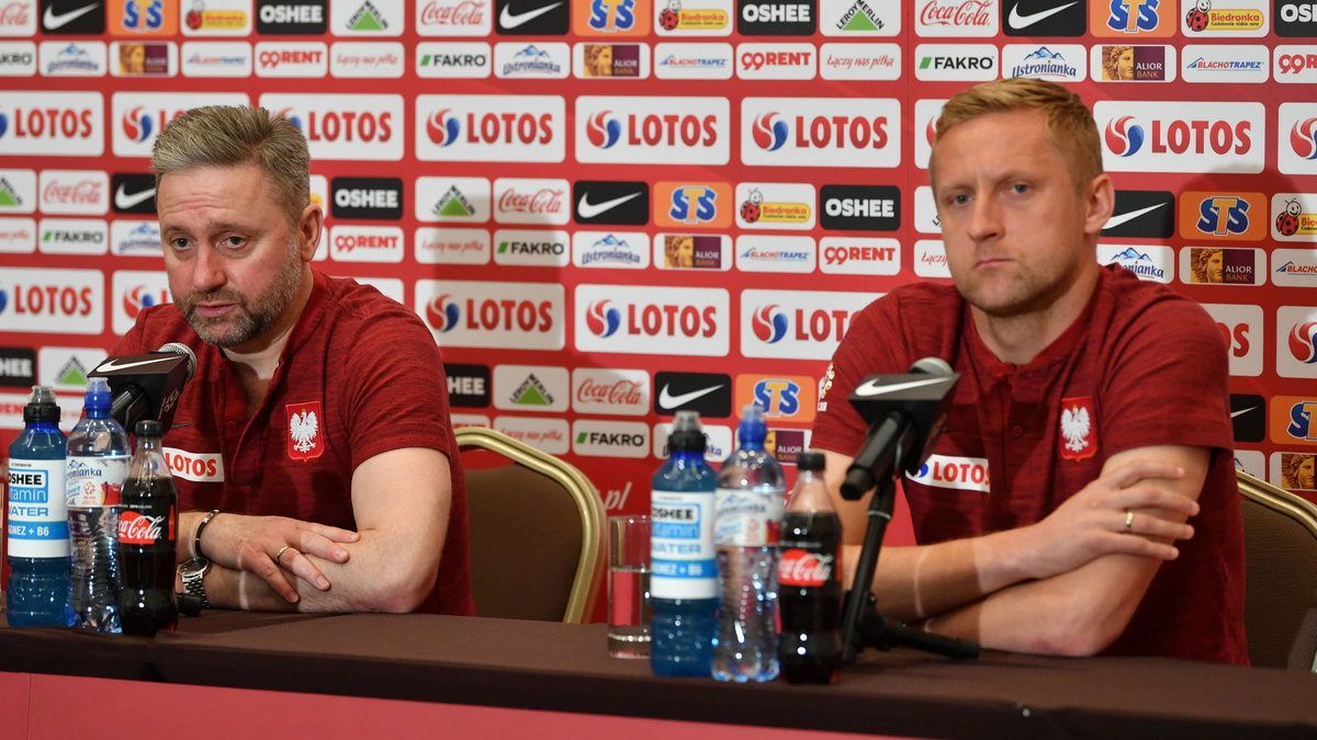 Jerzy Brzęczek i Kamil Glik