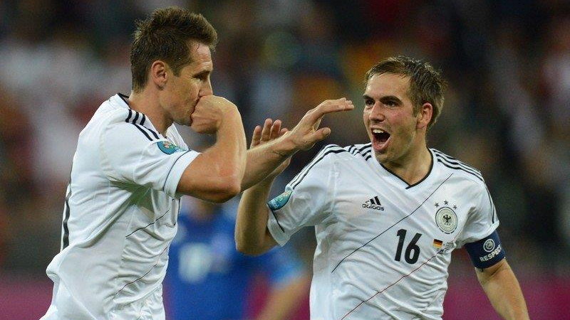 Niemcy. Miroslav Klose i Philipp Lahm