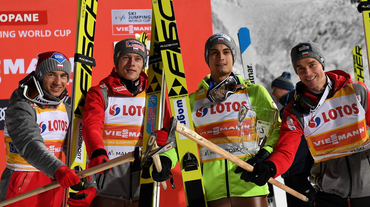 Kamil Stoch, Dawid Kubacki, Maciej Kot i Piotr Żyła