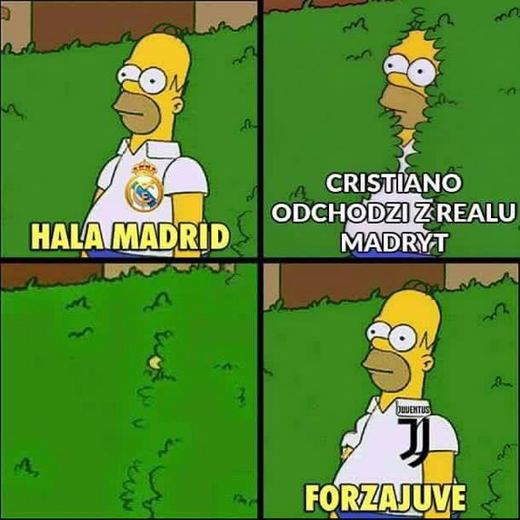 Cristiano Ronaldo przechodzi z Realu Madryt do Juventusu - memy