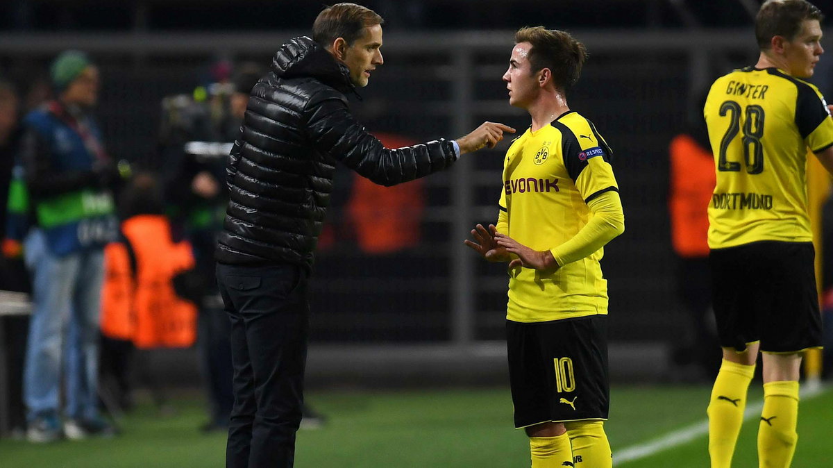 Thomas Tuchel (L) i Mario Goetze