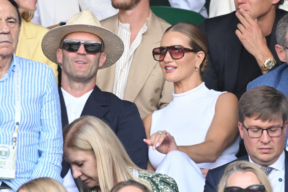 Aktor Jason Statham i modelka Rosie Huntington-Whiteley na finale Wimbledonu