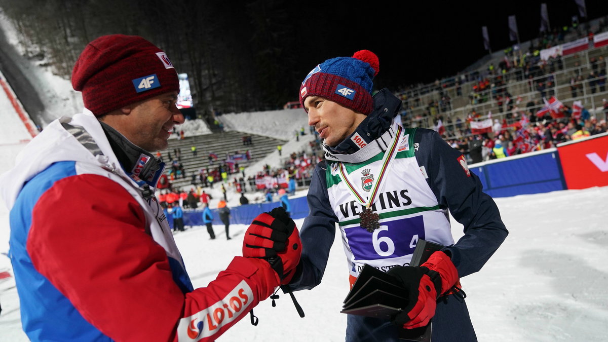 Kamil Stoch ze Stefanem Horngacherem