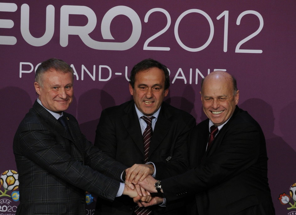 Hryhorij Surkis, Michel Platini, Grzegorz Lato