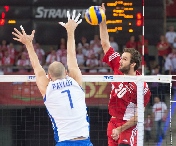 SIATKÓWKA FIVB MISTRZOSTWA ŚWIATA 2014 POLSKA ROSJA  (Mateusz Mika Nikolay Pavlov)