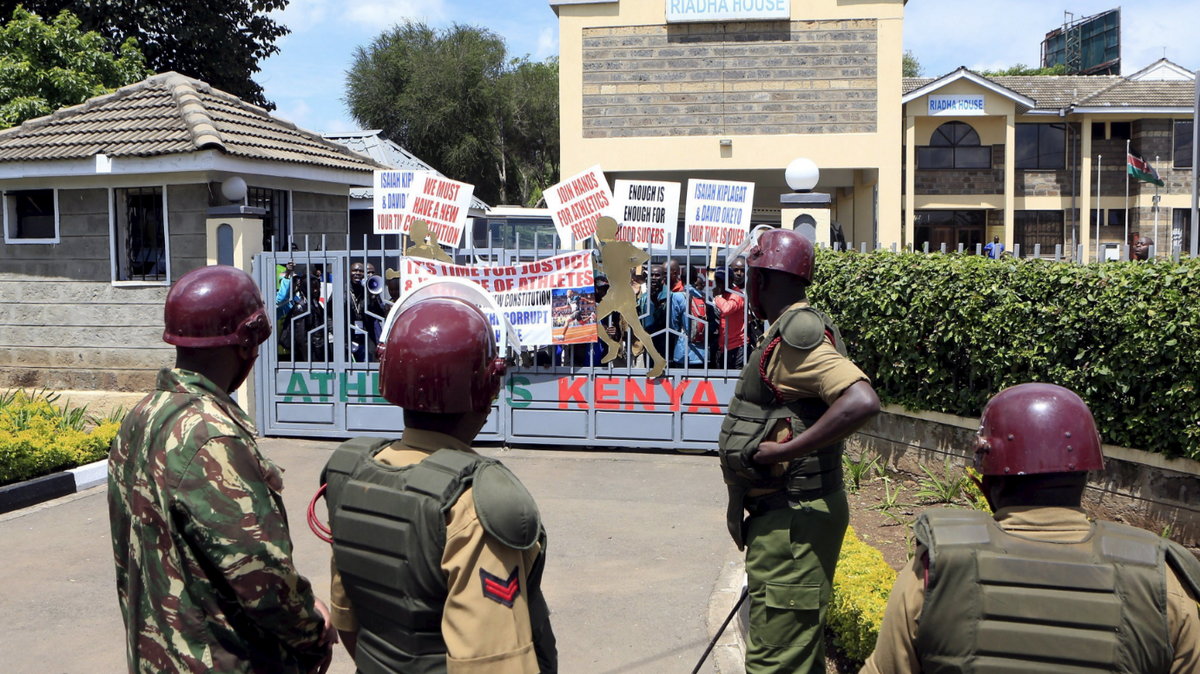 Przekręty korupcyjne były przyczyną protestów przed siedzibą lekkoatletycznej centrali w Kenii już 3 lata tamu