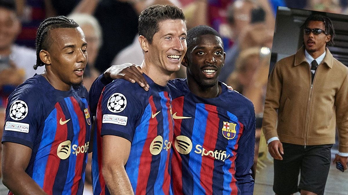 Jules Kounde, Robert Lewandowski i Ousmane Dembele 