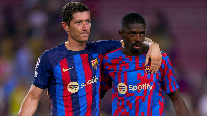 Robert Lewandowski i Ousmane Dembele znakomicie ze sobą współpracują